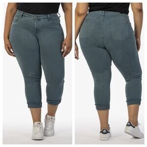 KUT From The Kloth Women's Amy High Rise Crop Straight Leg Jean Size 16W